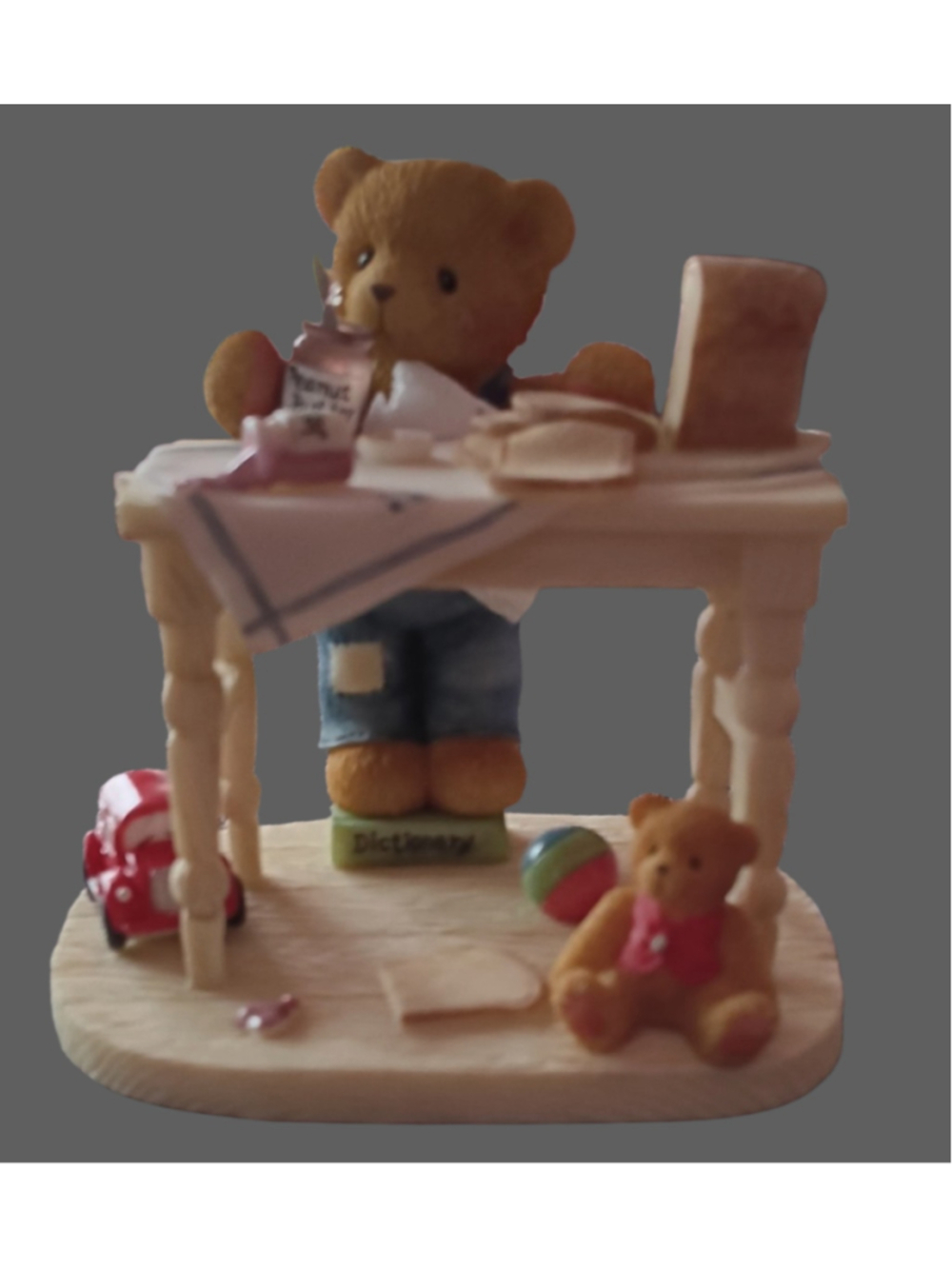 NIB Cherished Teddies Figurine Fred 661856 Brown Blue